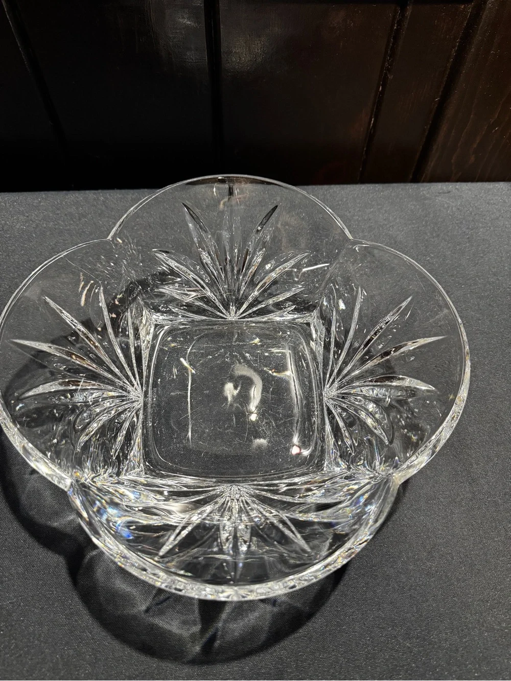 Vintage Clear Crystal Serving Bowl